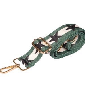 Bag Strap - Star Print - Green/Black