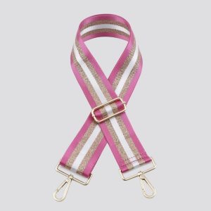 Bag Strap - Stripe - Pink/Gold