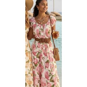 Bardot Dress - Pink